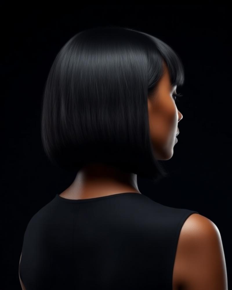14A 13×4 Straight Bob Wig — Natural Brown #4 front view